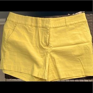 EUC bright yellow Women’s Loft shorts Size 10